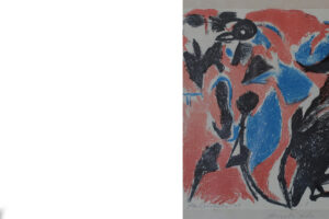 Litografia kolorowa – Paul Holsby – Bergets röda – 1963