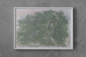Kolorowa litografia – Lennart Aschenbrenner – Composition with stick – 1986