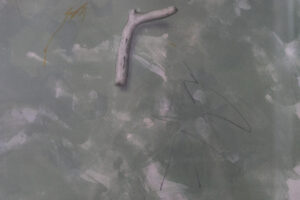 Kolorowa litografia – Lennart Aschenbrenner – Composition with stick – 1986
