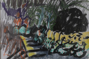 Technika mieszana na papierze – Johan Adam Linneballe – Sommer I haven III – 1993