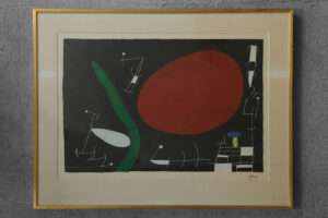 Litografia kolorowa – Joan Miró – Soleil et Étincelles – lata 60
