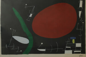 Litografia kolorowa – Joan Miró – Soleil et Étincelles – lata 60