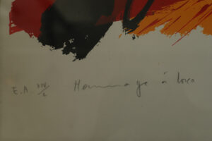 Kolorowa litografia – Gérard Gosselin – Hommage à Lorca –1986