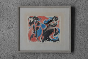 Litografia kolorowa – Paul Holsby – Bergets röda – 1963
