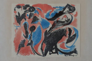 Litografia kolorowa – Paul Holsby – Bergets röda – 1963