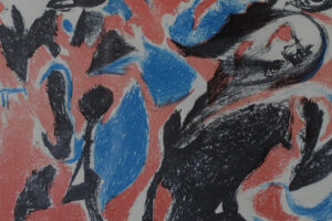 Litografia kolorowa – Paul Holsby – Bergets röda – 1963