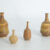 Komplet 4 brązowych wazonów ceramicznych – proj. Gunnar Borg dla Höganäs Keramik – Szwecja – lata 60