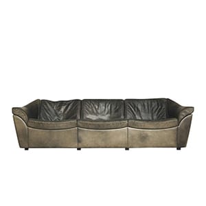 Skórzana sofa trzyosobowa Berg – Dania – lata 70