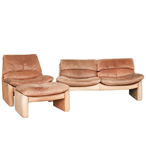 Skórzany komplet wypoczynkowy Walter Knoll – Niemcy – lata 70