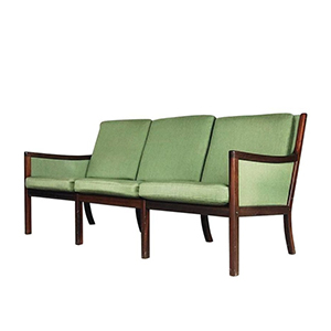 Sofa, proj. O. Wanscher dla Poul Jeppesens Møbelfabrik A/S – Dania – lata 50