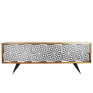 Sideboard z malaturą Op-art – Skandynawia – lata 60