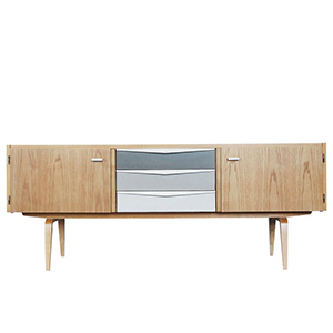 Sideboard 427/K – proj. F. Ehrlich dla VEB Deutsche Werkstätten Hellerau – Niemcy – 1967 rok
