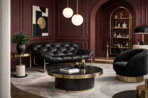 Skórzana sofa – proj. John-Bertil Häggström dla Swed-Form – Szwecja – lata 70