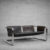 Brutalistyczna sofa skórzana – lata 50