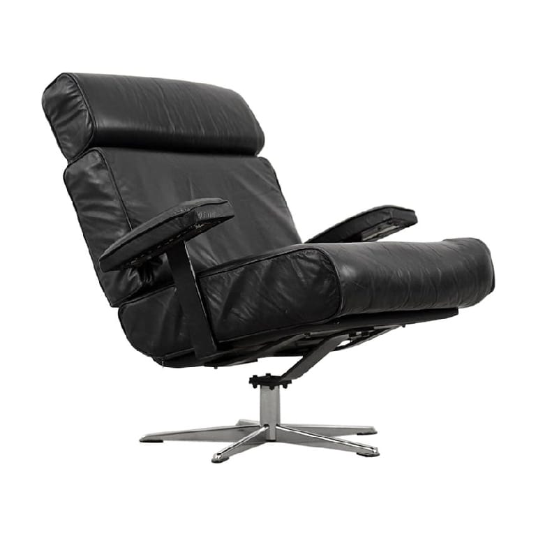 Skórzany fotel gabinetowy – Niemcy – lata 60