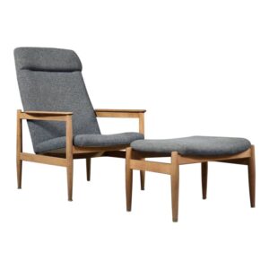Modernistyczny fotel Carlton z podnóżkiem – IKEA – Szwecja – 1963