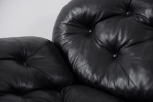 Skórzana sofa – proj. John-Bertil Häggström dla Swed-Form – Szwecja – lata 70