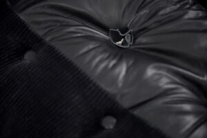 Skórzana sofa – proj. John-Bertil Häggström dla Swed-Form – Szwecja – lata 70