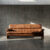 Czteroosobowa sofa skórzana – Niemcy – lata 70