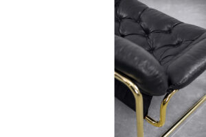 Skórzana sofa – proj. John-Bertil Häggström dla Swed-Form – Szwecja – lata 70