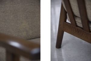 Komplet wypoczynkowy sofa + fotel GE-530 – proj. Hans J. Wegner dla Getama – Dania – lata 60