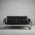 Brutalistyczna sofa skórzana – lata 50