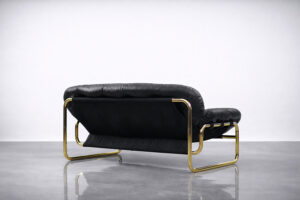 Skórzana sofa – proj. John-Bertil Häggström dla Swed-Form – Szwecja – lata 70