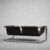 Brutalistyczna sofa skórzana – lata 50