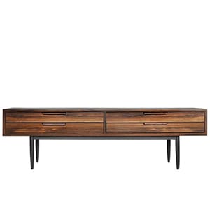 Klasyczny sideboard palisandrowy z szufladami – Dania – lata 60