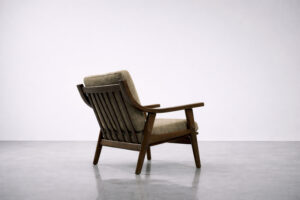 Komplet wypoczynkowy sofa + fotel GE-530 – proj. Hans J. Wegner dla Getama – Dania – lata 60