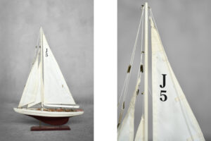 Drewniany model jachtu J-Class Ranger J5 – Skandynawia – lata 60