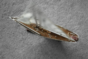 Drewniany model jachtu J-Class Ranger J5 – Skandynawia – lata 60