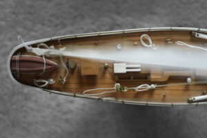 Drewniany model jachtu J-Class Ranger J5 – Skandynawia – lata 60