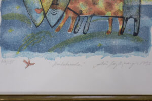 Kolorowa litografia – Aino Myllykangas – Heaven the dog – 1993