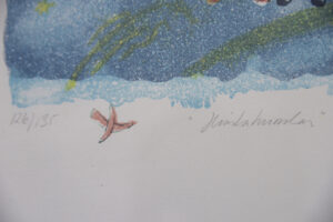 Kolorowa litografia – Aino Myllykangas – Heaven the dog – 1993