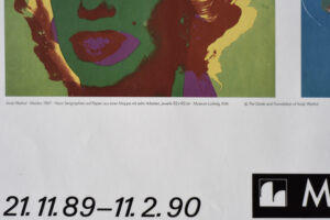 Oryginalny plakat z wystawy Andy’ego Warhola – Marilyn Monroe RETROSPECTIVE – Museum Ludwig Köln – 1989/1990