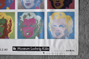 Oryginalny plakat z wystawy Andy’ego Warhola – Marilyn Monroe RETROSPECTIVE – Museum Ludwig Köln – 1989/1990