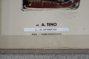 Plakat z wystawy twórczości Aurelio Teno – Dania – 1965