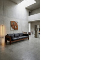Skórzana sofa Bastiano – proj. T. & A. Scarpa dla Gaviny – Włochy – lata 60