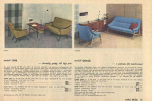 Dwuosobowa sofa model Grace, IKEA, Szwecja, 1961 - Mid-Century Modern design od GARAGE GARAGE