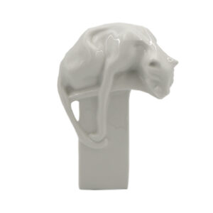 Figura porcelanowa Biała Pantera numer 2899 – Wagner & Apel – Turyngia, Niemcy