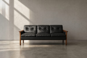 Skórzana sofa trzyosobowa, Bröderna Anderssons, Szwecja, lata 60. - Mid-Century Modern design od GARAGE GARAGE