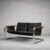 Brutalistyczna sofa skórzana – lata 50