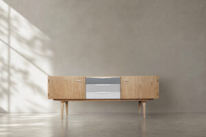 Sideboard 427/K, proj. F. Ehrlich dla VEB Deutsche Werkstätten Hellerau, Niemcy, 1967 - Mid-Century Modern design od GARAGE GARAGE
