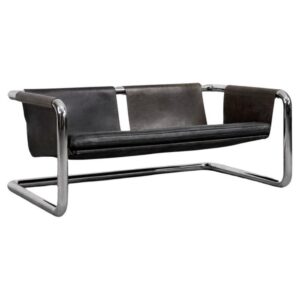Brutalistyczna sofa skórzana – lata 50