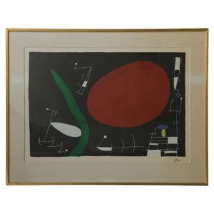 Litografia kolorowa – Joan Miró – Soleil et Étincelles – lata 60