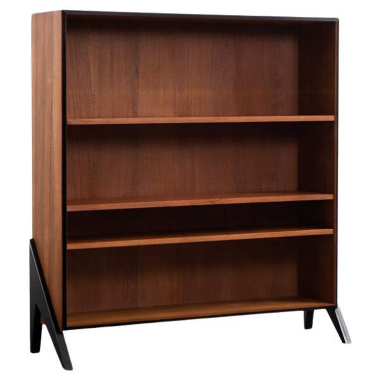 Modernistyczna tekowa biblioteczka – Szwecja – lata 60