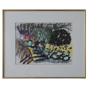 Technika mieszana na papierze – Johan Adam Linneballe – Sommer I haven III – 1993