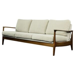 Elegancka trzyosobowa sofa rozkładana – proj. Eugen Schmidt dla Soloform – Niemcy – lata 60