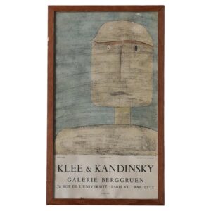 Oryginalny plakat z wystawy Klee & Kandinsky – Galerie Berggruen – Paryż – lata 60